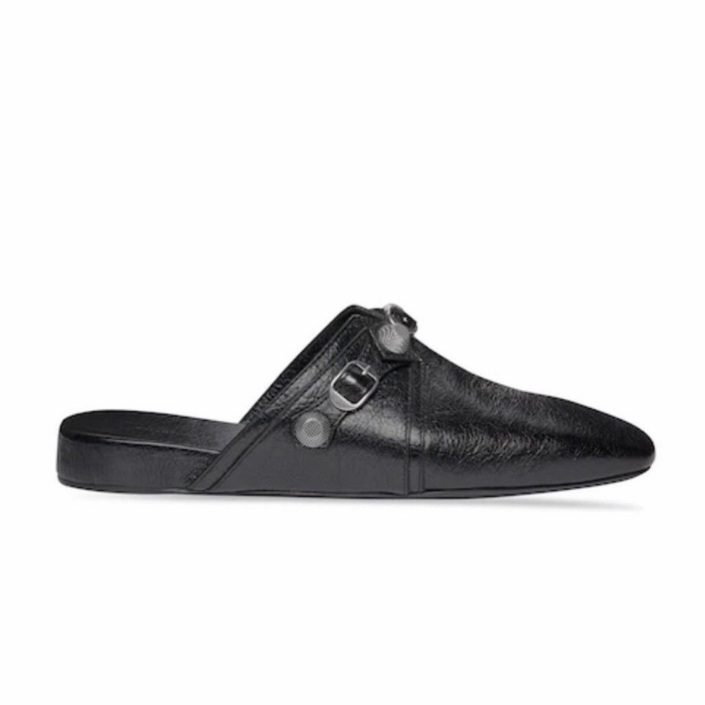 Balenciaga Cosy Cagole Leather Slip-On Mules